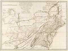 Carte Generale Des Estats De Virginie, Maryland, Delaware, Pensilvanie, Nouveau Jersey, New York, Connecticut, Et Isle De Rhodes Amfi que des Lacs Erie, Ontario, Et Champlain