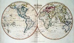 The World for the Illustration of the Abbe Gaultier's Geographical Games