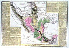 Confederazione Messicana tralla dalle mappe di Humboldt e di Buchon per ATL. di A. Le Sage; editore Girolamo Tasso, Venezia.