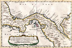 Carte de L'Isthme de Panama de Veragua Terre Ferme et Darien