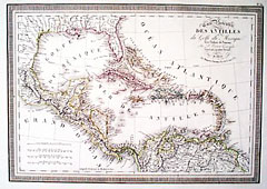 Carte Particuliere Des Antilles et du Golfe du Mexique avec L'Isthme de Panama