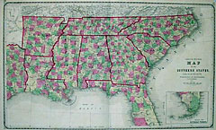 Map of the Southern States and Districts