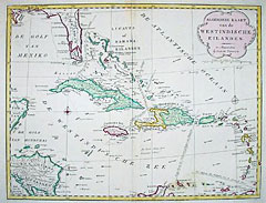 Algemeene Kaart van de Westindische Eilanden
