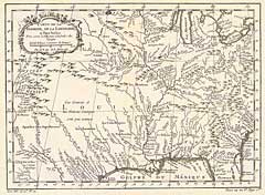 Carte de la Floride, de la Louisiane et Pays Voisins. Pour Servir a l'Histoire Generale des Voyages