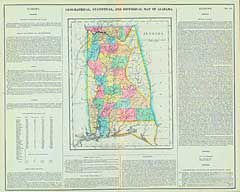 Geographical, Statistical and Historical Map of Alabama