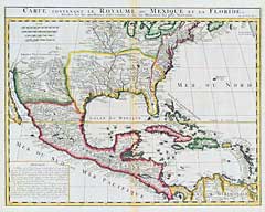 Carte Contenant le Royaume du Mexique et la Florida
