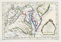 Carte de la Baye de Chesapeack et Pays Voisins