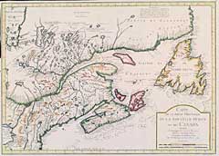 Carte De La Partie Orientale De La Nouvelle France ou du Canada