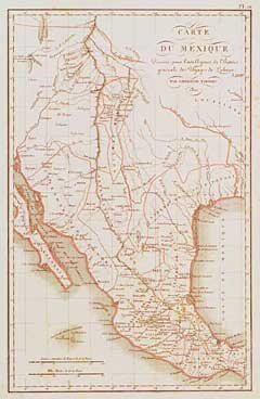 Carte du Mexique Dresse pour l'Intelligence de l'Histoire Generale des Voyages de La Harpe