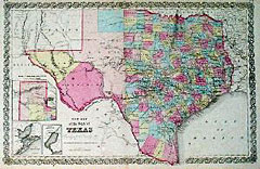 New Map of the State of Texas Compiled from J. De Cordova's large Map