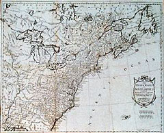 Map of the United States in North America: with the British, French, and Spanish Dominions adjoining, according to the Treaty of 1783