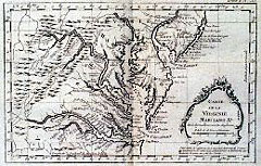 Carte de la Virginie Mari-land &c