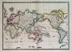 Mappe-Monde Sur La Projection de Mercator