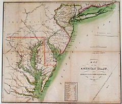 Map of the American Coast from Lynhaven to Narraganset Bay