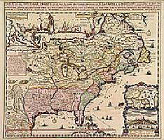 Carte de la Nouvelle France, ou se voi le cours