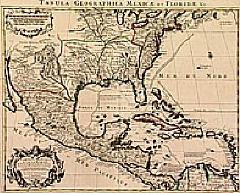 Carte du Mexique et de la Florida