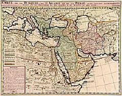 Carte de la Turquie, de la L'Arabie et de la Perse