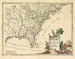 Il Canada le Colonie Inglesi con Luigiana e Florida